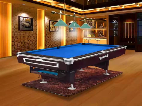 COOLBABY Indoor Luxury Pool Billiards Table 9ft Slate Club Pool Tables Professional Snooker & Billiard Table for Club Use