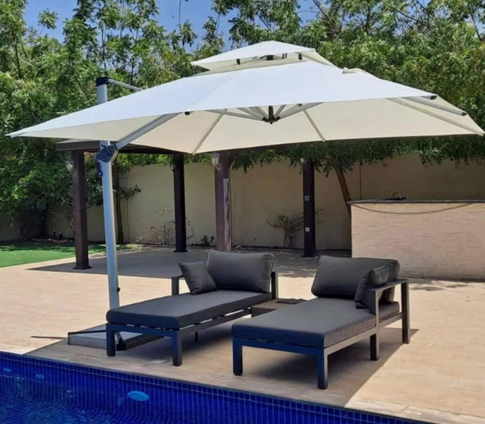 Aluminum Garden Umbrella With Rotating Handle - COOLBABY