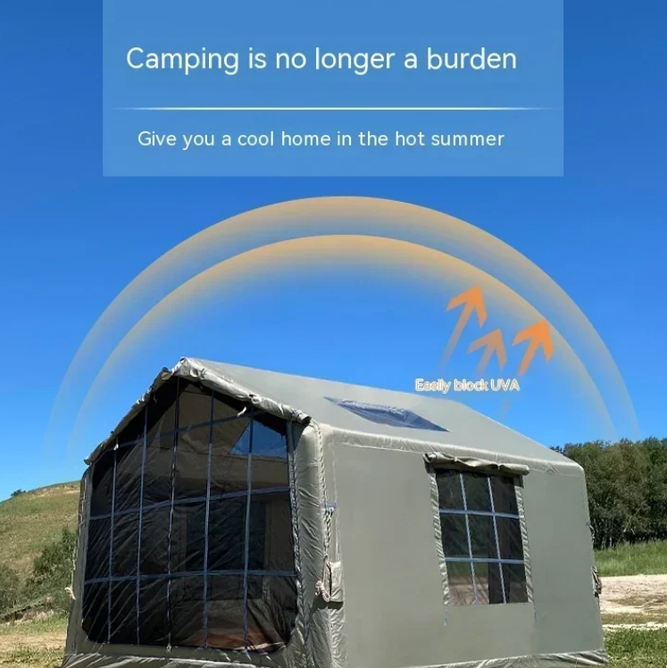 Automatic Tent Adult Inflatable Camping 10 People Outdoor House Beach Shelter Large Family Military Campaign Houses - COOLBABY