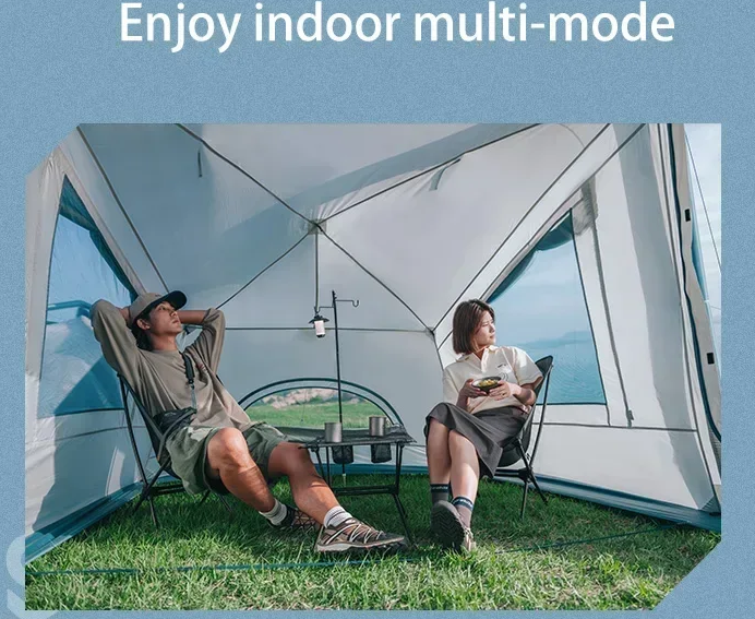 Air 12.0 Lightweight Inflatable Tent 3-4 Person Camping Tent, Travel Portable Waterproof Tent With Pump - COOLBABY