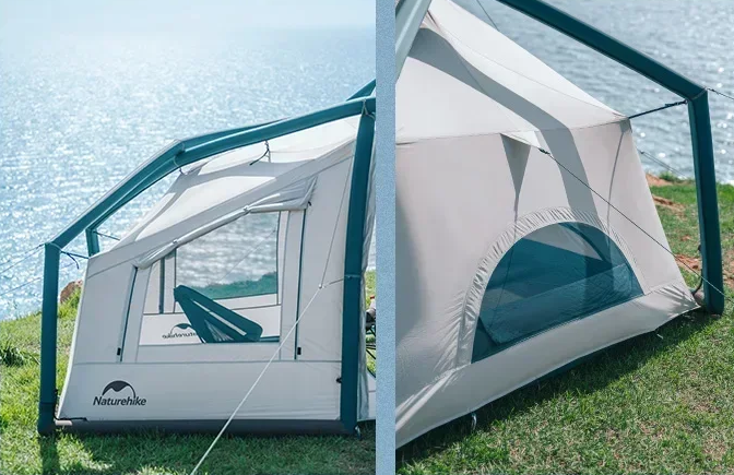 Air 12.0 Lightweight Inflatable Tent 3-4 Person Camping Tent, Travel Portable Waterproof Tent With Pump - COOLBABY