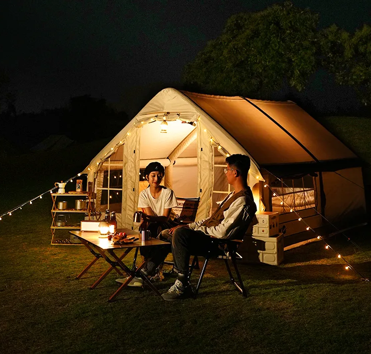 Outdoor Inflatable Tent Large Space Integrated Rainproof Camping Free Automatic Tent - COOLBABY