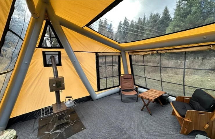Family Outdoor Camping Tent Portable Waterproof Blow Up Tents Inflatable House Tent - COOLBABY