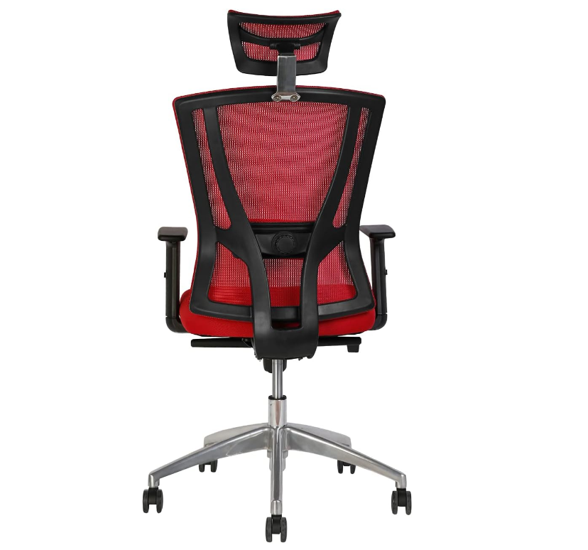 Office Executive Office High Back Chair | Mesh Back Rest | Aluminum Base with PU Arm Rest - COOLBABY