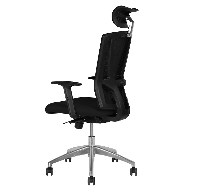 Office Executive Office High Back Chair | Mesh Back Rest | Aluminum Base with PU Arm Rest - COOLBABY