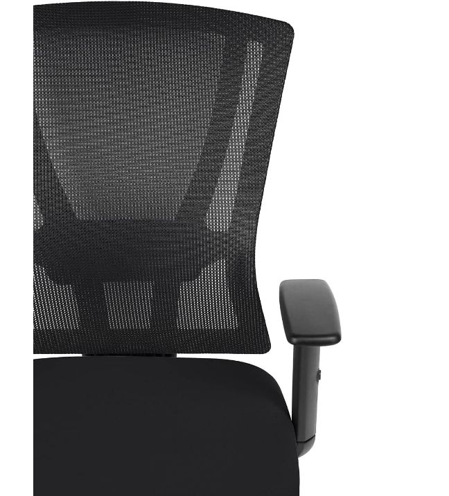 Office Executive Office Medium Back Chair, Mesh Back Rest, Aluminum Base with PU Arm Rest - COOLBABY