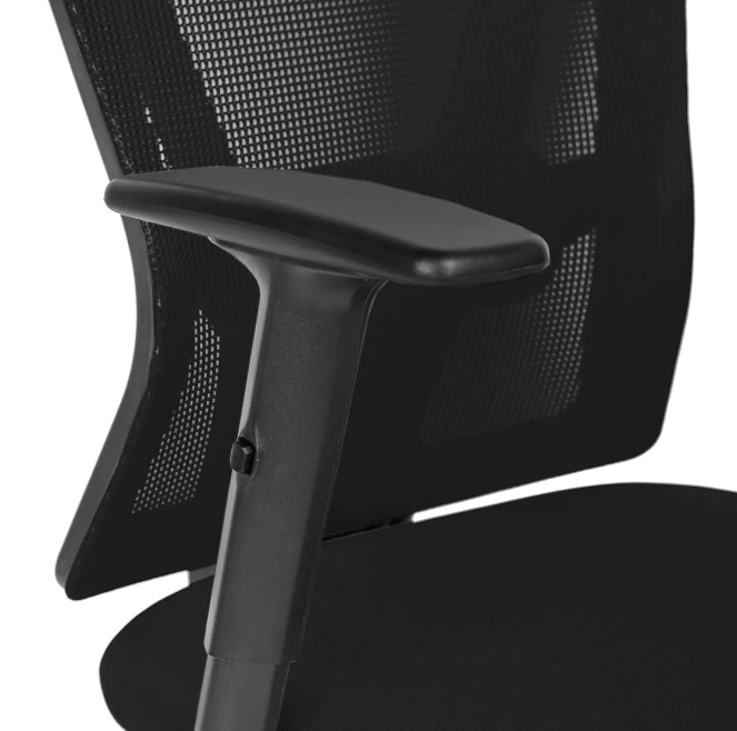 Office Executive Office Medium Back Chair, Mesh Back Rest, Aluminum Base with PU Arm Rest - COOLBABY
