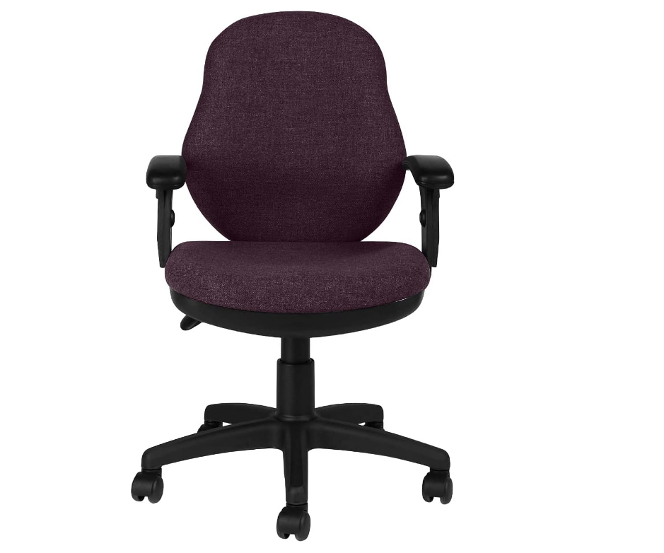 Office Furniture Executive Typist Chair | Fabric Back Rest, Nylon Wheel Base - COOLBABY