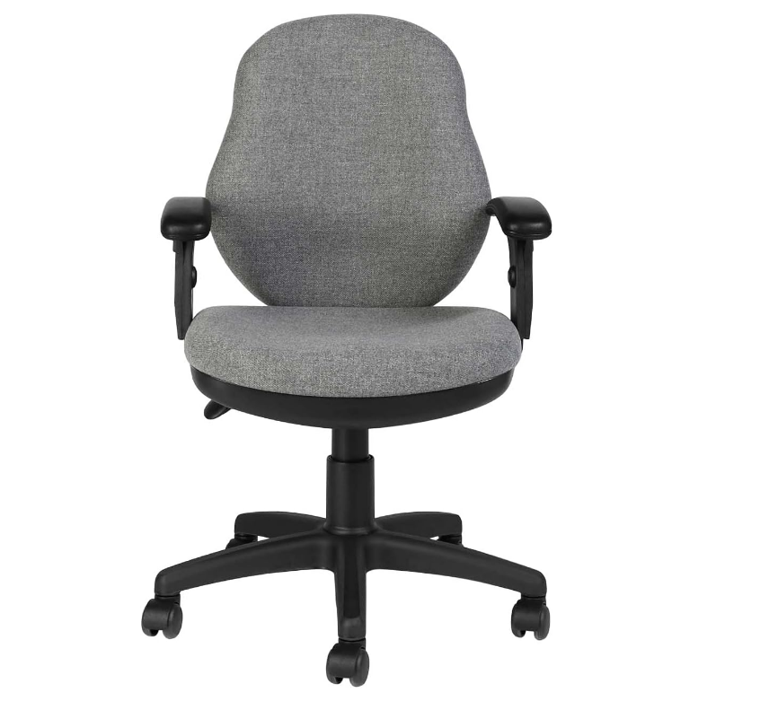Office Furniture Executive Typist Chair | Fabric Back Rest, Nylon Wheel Base - COOLBABY