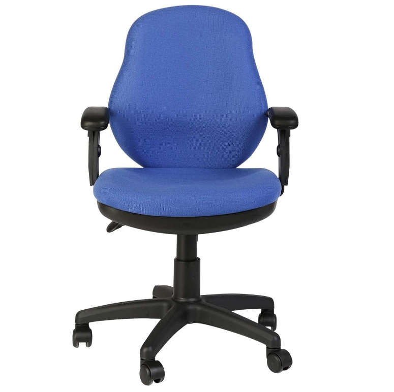 Office Furniture Executive Typist Chair | Fabric Back Rest, Nylon Wheel Base - COOLBABY