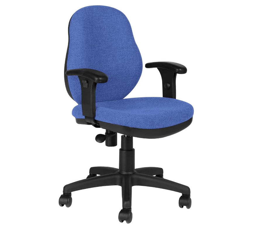 Office Furniture Executive Typist Chair | Fabric Back Rest, Nylon Wheel Base - COOLBABY