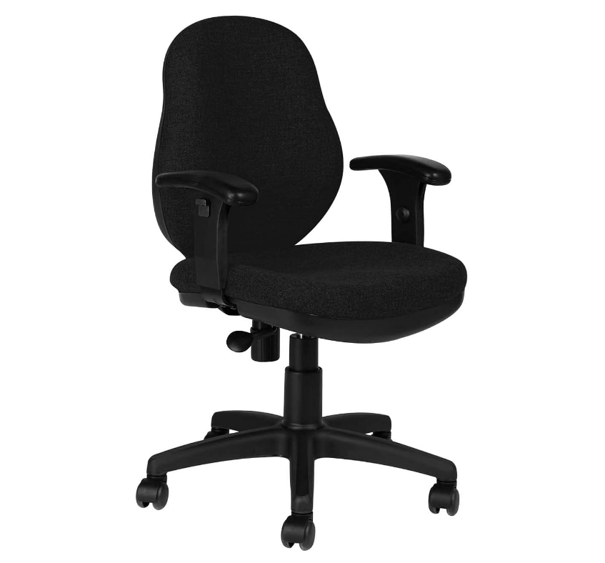 Office Furniture Executive Typist Chair | Fabric Back Rest, Nylon Wheel Base - COOLBABY