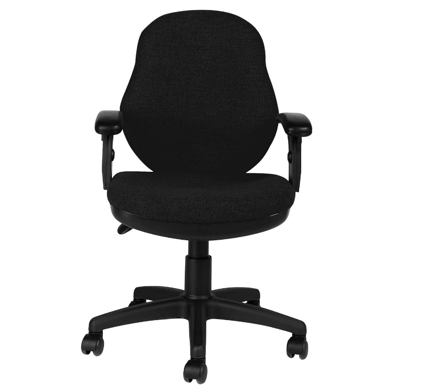 Office Furniture Executive Typist Chair | Fabric Back Rest, Nylon Wheel Base - COOLBABY