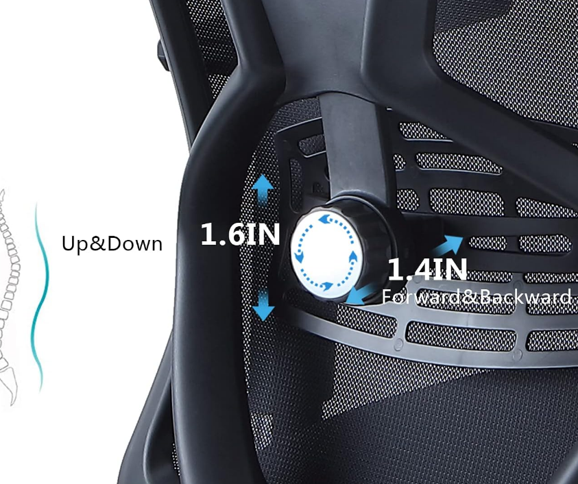 Ergonomic Office Chair - High Back Desk Chair with Adjustable Lumbar Support, Headrest & 3D Metal Armrest - 130° Rocking - COOLBABY