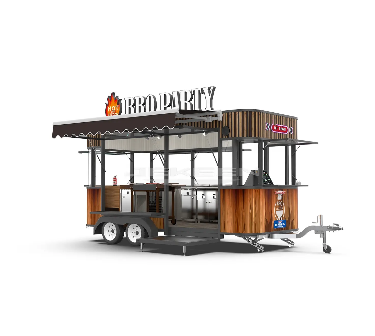 Unique CE Approved BBQ Food Truck, Manufacture With BBQ Grill And Various Cooking Pot - For Food, Drinks, Ice Cream And Suchi - COOLBABY