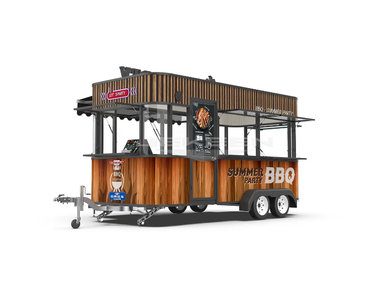 Unique CE Approved BBQ Food Truck, Manufacture With BBQ Grill And Various Cooking Pot - For Food, Drinks, Ice Cream And Suchi - COOLBABY