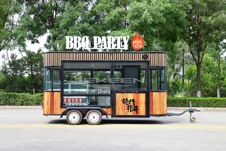 Unique CE Approved BBQ Food Truck, Manufacture With BBQ Grill And Various Cooking Pot - For Food, Drinks, Ice Cream And Suchi - COOLBABY
