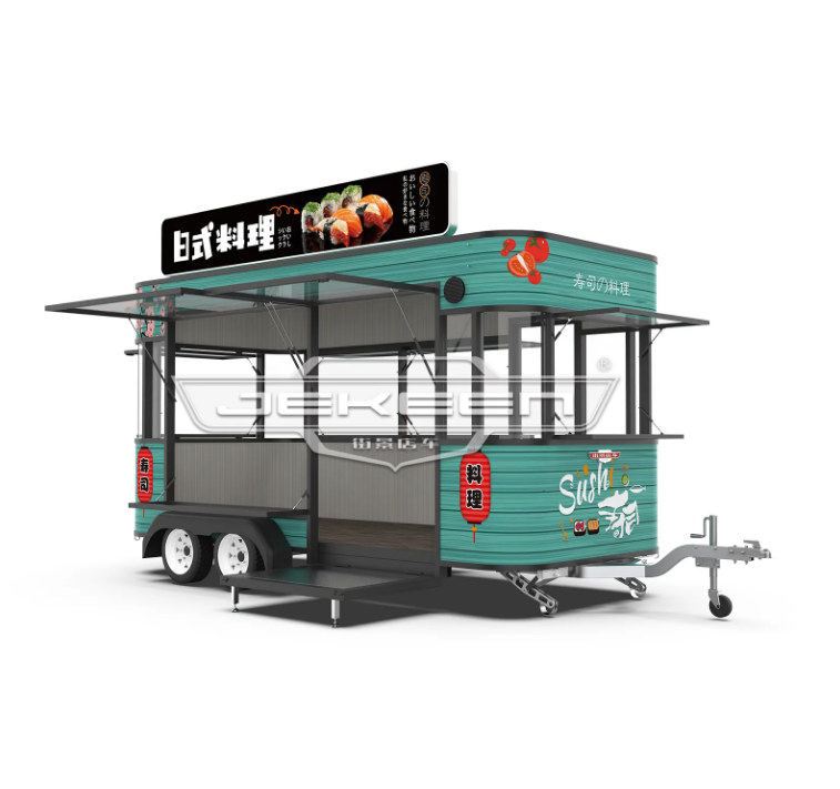 Unique CE Approved BBQ Food Truck, Manufacture With BBQ Grill And Various Cooking Pot - For Food, Drinks, Ice Cream And Suchi - COOLBABY