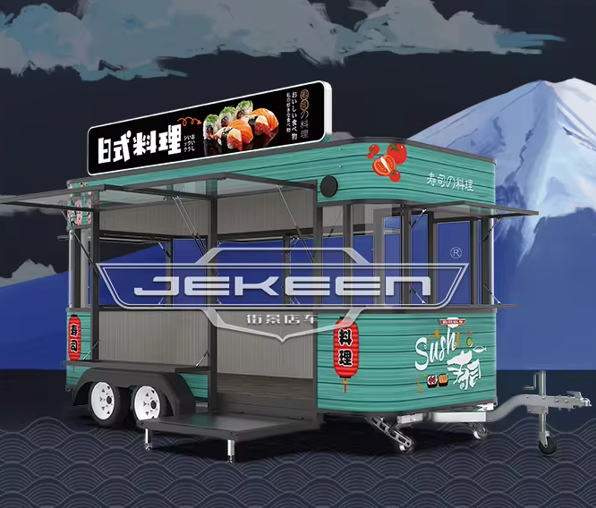 Unique CE Approved BBQ Food Truck, Manufacture With BBQ Grill And Various Cooking Pot - For Food, Drinks, Ice Cream And Suchi - COOLBABY