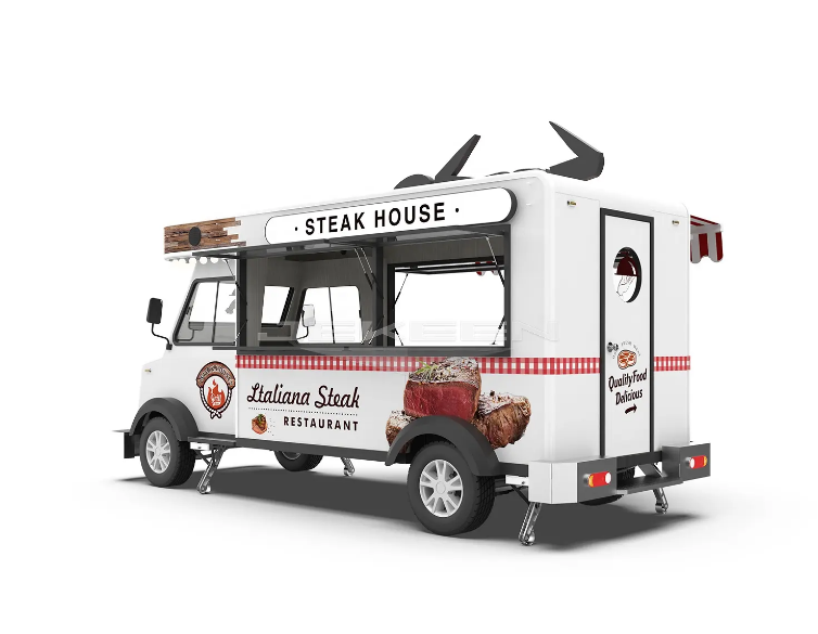 Snack Machine Electric Fast Food Truck, Mobile Food Cart, Hot Dog Food Car, Pasta, Ice Cream And Drinks - COOLBABY