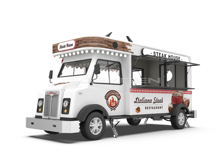 Snack Machine Electric Fast Food Truck, Mobile Food Cart, Hot Dog Food Car, Pasta, Ice Cream And Drinks - COOLBABY