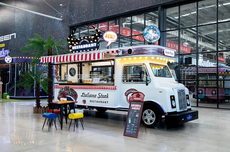 Snack Machine Electric Fast Food Truck, Mobile Food Cart, Hot Dog Food Car, Pasta, Ice Cream And Drinks - COOLBABY