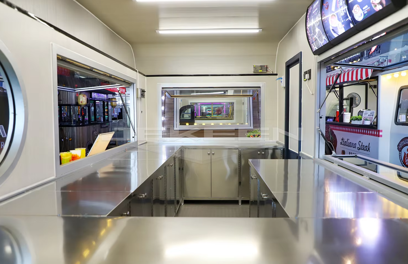 Snack Machine Electric Fast Food Truck, Mobile Food Cart, Hot Dog Food Car, Pasta, Ice Cream And Drinks - COOLBABY