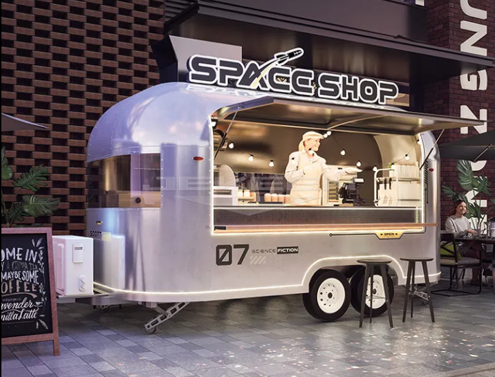 Portable Food Truck, Mobile Kitchen With Full Kitchen Equipment - COOLBABY
