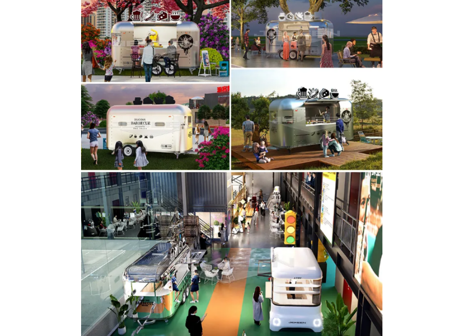 Portable Food Truck, Mobile Kitchen With Full Kitchen Equipment - COOLBABY
