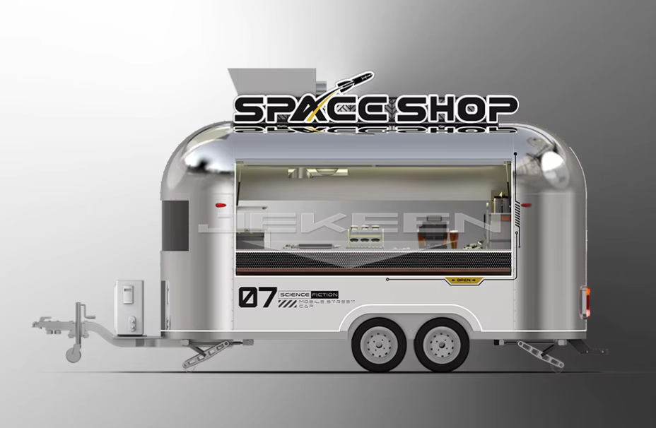 Portable Food Truck, Mobile Kitchen With Full Kitchen Equipment - COOLBABY