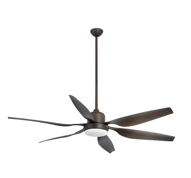 Dark Brown Ceiling Fan Ø 168CM Light Integrated And Remote Control Included - COOLBABY
