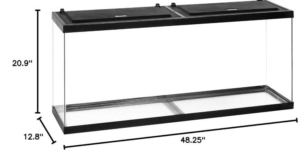 55 Gallon Aquarium Kit With Fish Tank, Fishes Net, Fish Food, Filter, Heater And Water Conditioners - COOLBABY