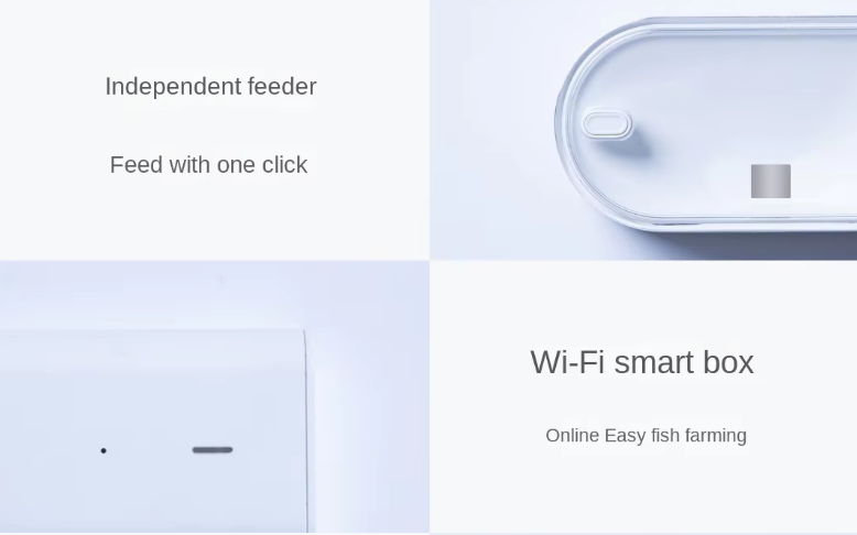 Smart Fish Tank, Ecological Advanced Aquarium Pro Wi-Fi Box Automatic Feeder, RGB Light for Home App - COOLBABY