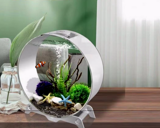 Aquarium Creative Desktop Fish Tank, Free Water Change Ecological, Fish Tank Aquarium Accessories - COOLBABY