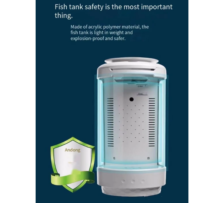 Aquarium Small Fish Tank, Free Water Change, Tank Ecological, Filter Oxygen Lighting, Aquarium Accessories - COOLBABY