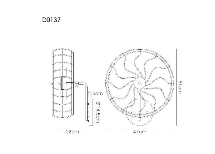 Elegant Black Ceiling 5 Light For Desks Or Bedside Tables - COOLBABY