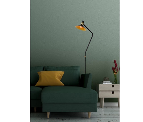 Floor Lamp Ø 23cm 1xE14 Black/Brass - 3 Step Dimmable - COOLBABY