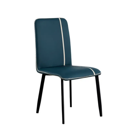 Modern Velvet Upholstered Dining Chair, Living Room Chair And Café Chair - Blue - COOLBABY