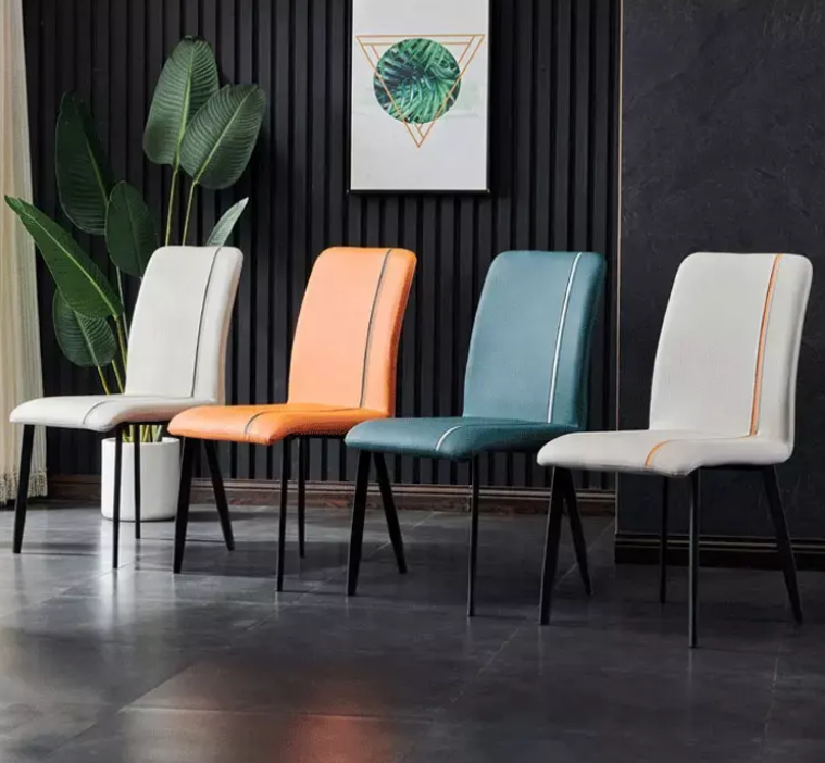 Modern Velvet Upholstered Dining Chair, Living Room Chair And Café Chair - Blue - COOLBABY