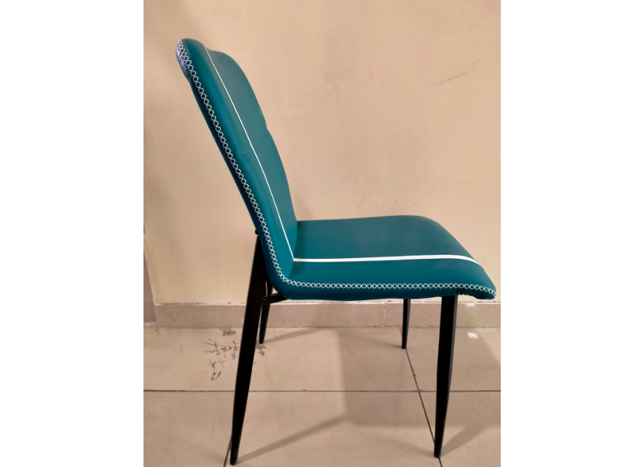 Modern Velvet Upholstered Dining Chair, Living Room Chair And Café Chair - Blue - COOLBABY