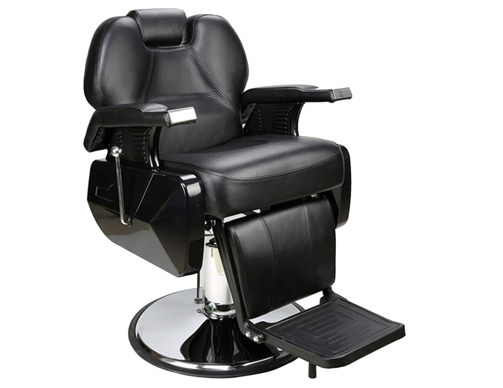 Men Salon Hydraulic Adjustable Height Chair - Black - COOLBABY