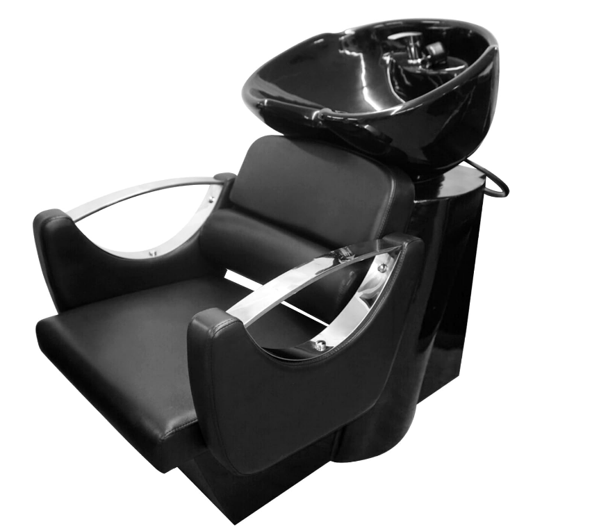 Classic Heavy Duty Shampoo Chair Hair Back Wash Sink for Men & Women Barbershop, Beauty Salon & Spa Furniture - Black - COOLBABY