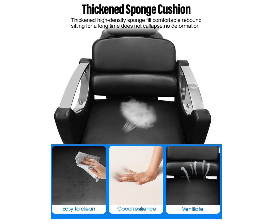 Classic Heavy Duty Shampoo Chair Hair Back Wash Sink for Men & Women Barbershop, Beauty Salon & Spa Furniture - Black - COOLBABY