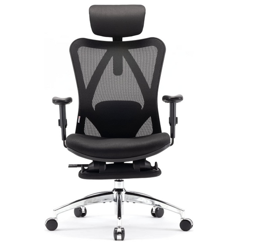Ergonomic Office Chair, Computer High Back Desk Chair with 2D Armrest, Adjustable Headrest, Lumbar Support And with Footrest - COOLBABY