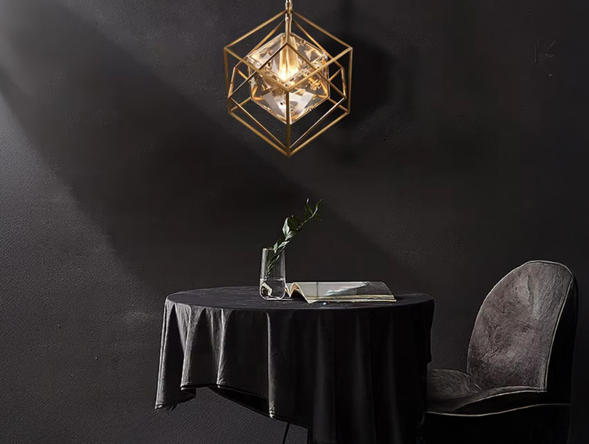 Modern Hanging Light Futuristic LED Geometric - Bronze - COOLBABY