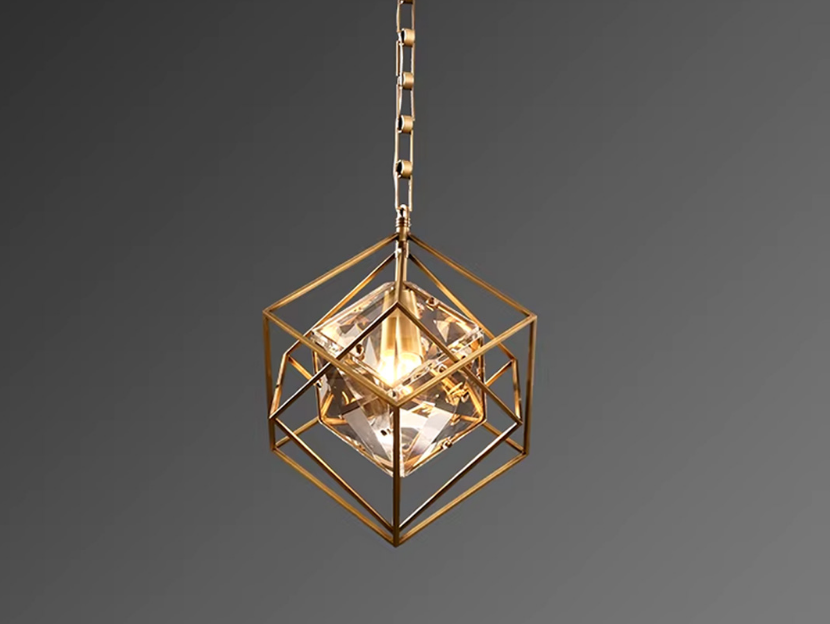 Modern Hanging Light Futuristic LED Geometric - Bronze - COOLBABY