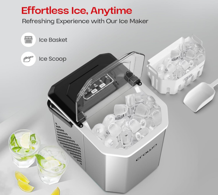 Compact Countertop Portable Ice Maker, 12kg/Day, 1.3L - IM-411 - COOLBABY