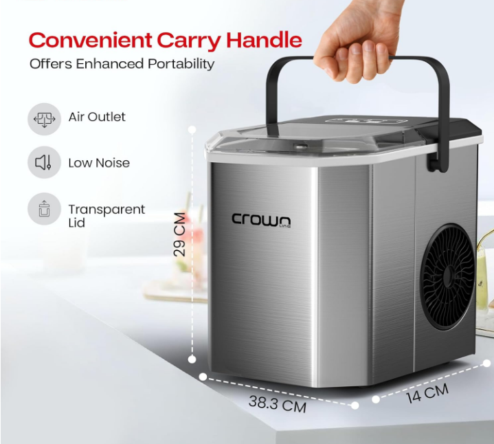 Compact Countertop Portable Ice Maker, 12kg/Day, 1.3L - IM-411 - COOLBABY