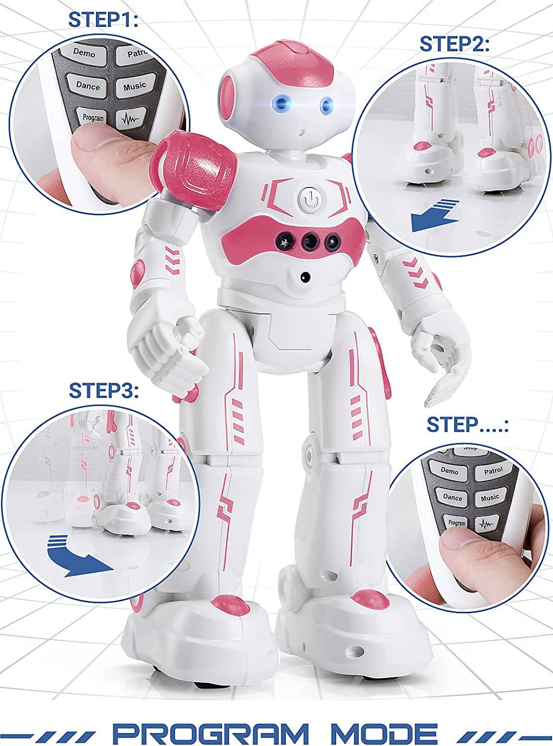 COOLBABY JJRC RC Robot Toys for Kids, Gesture & Sensing Remote Control Robot for Age 3 4 5 6 7 8 Year Old Boys Girls Birthday Gift Present - COOL BABY