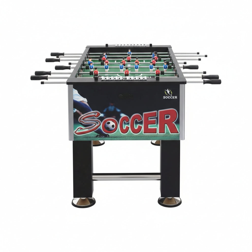 Knight Shot ST101A Foosball Table – Durable MDF Build with Chrome Steel Bars & Adjustable Legs